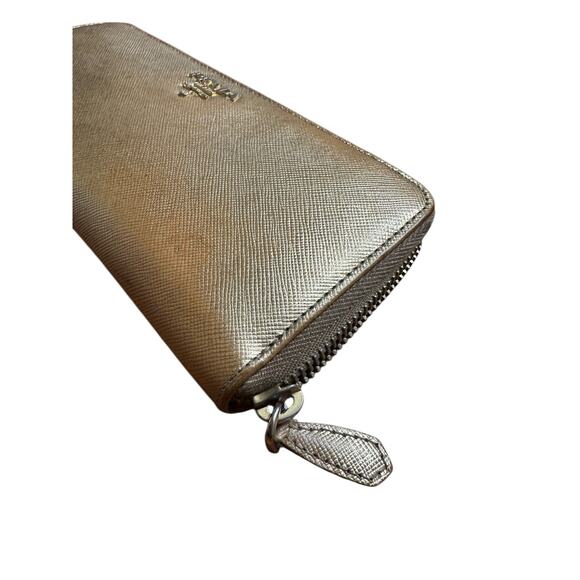 Prada Gold Saffiano Ziparound Zippy Long Wallet - Picture 7 of 16